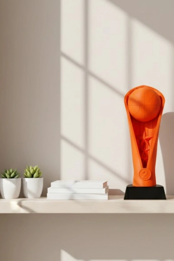 23cm Turuncu Basketbol Kupa Biblo Modern Ödül Dekor Ürünü