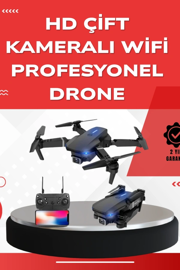 2.4G 4CH Katlanabilir Drone 100 Metre Uçuş Mesafeli