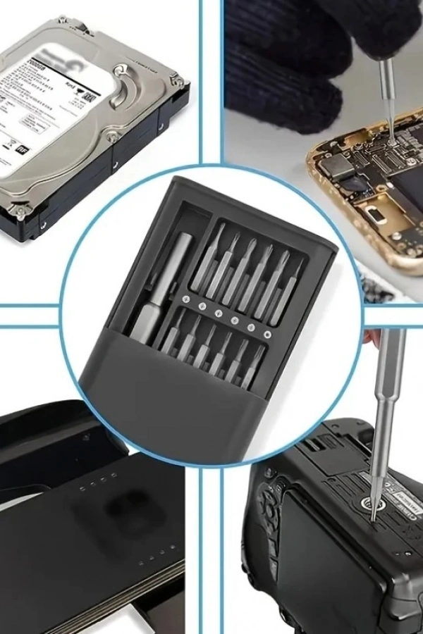 25 Parça Çok Fonksiyonlu Hassas Tornavida Seti – Telefon Tablet Elektronik Tamir Tornavida Seti