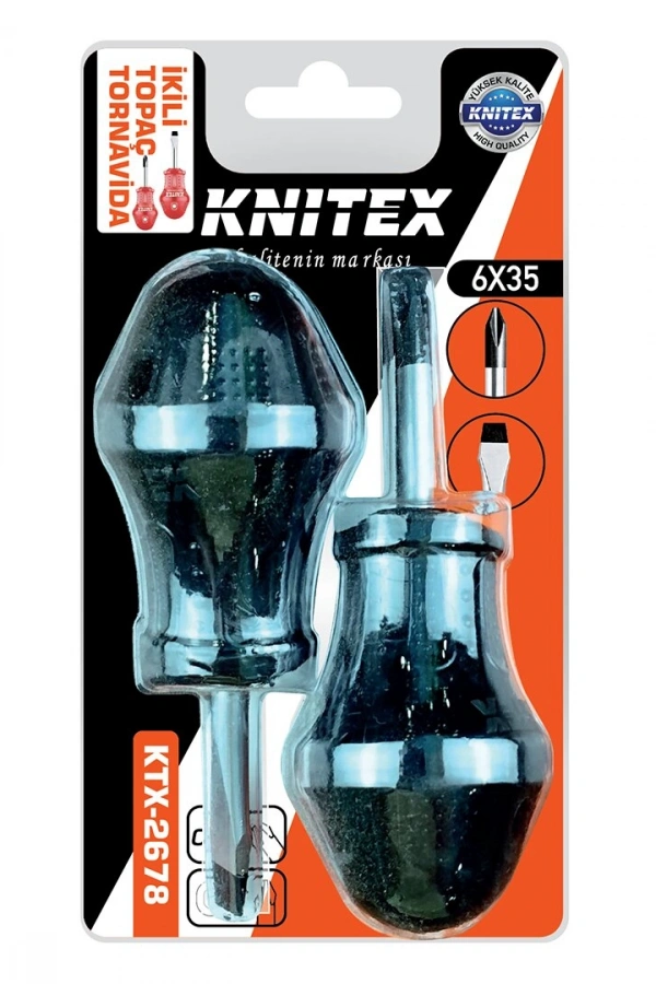 2PCS - YILDIZ-DÜZ TOPAÇ TORNAVİDA SETİ 6X35