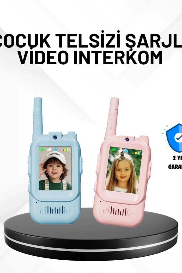 3–12 Yaş Çocuklara Uygun Görüntülü Walkie Talkie Seti