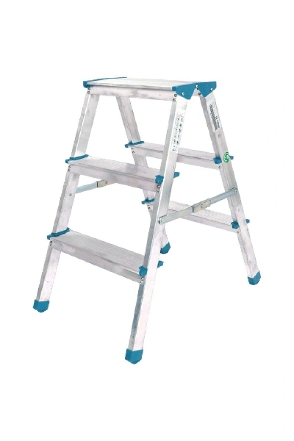 3+3 Çift Basamaklı Alüminyum Metal Merdiven