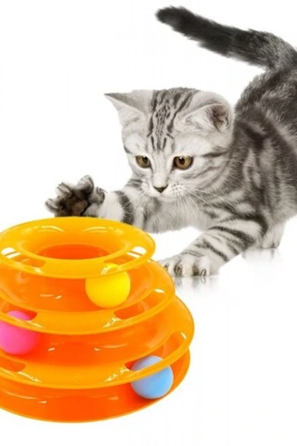 3 Katlı Kedi Oyuncağı Turntable Cat Toy