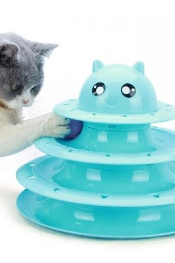 3 Katlı Kedi Oyuncağı Turntable Cat Toy