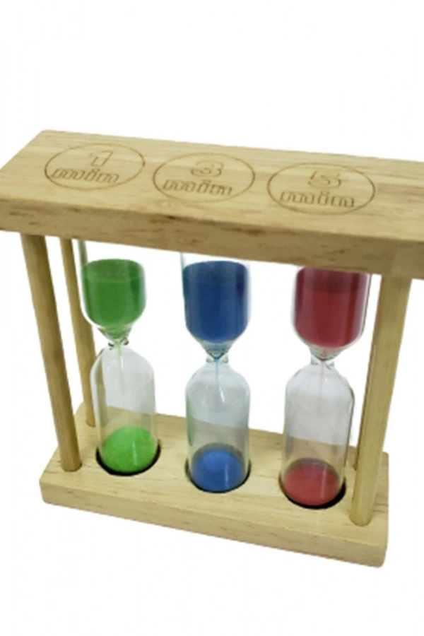 3lü Ahşap Kum Saati 1-3-5 Dakikalık