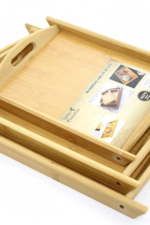 3lü Bambu Tepsi Model 1