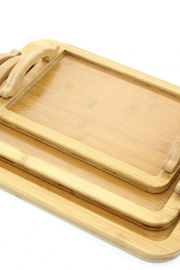 3lü Bambu Tepsi Model 3