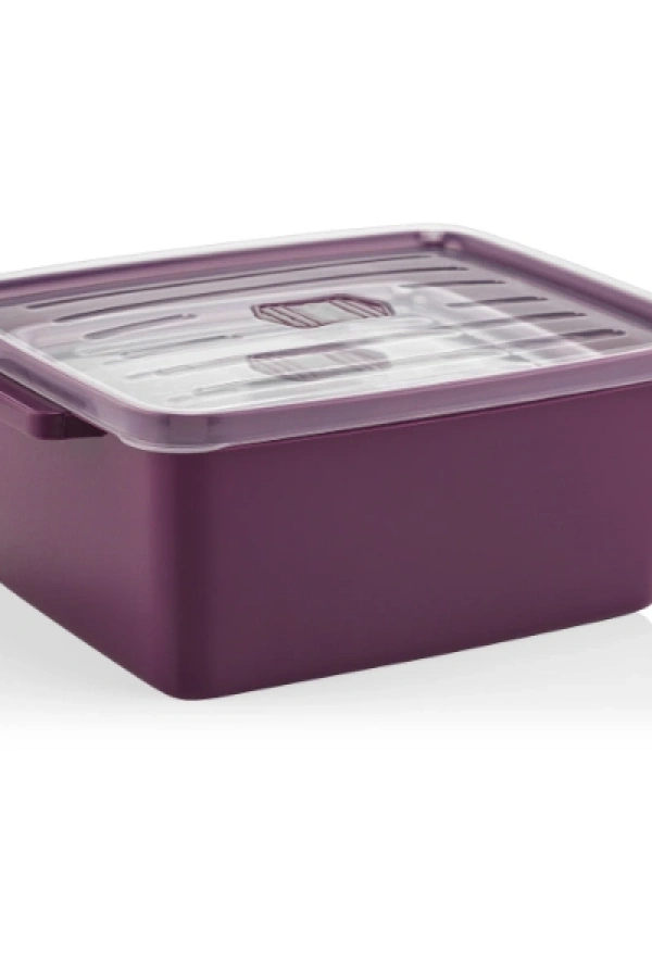 3lü Dikdörtgen Mikrodalga Saklama Kabı Seti