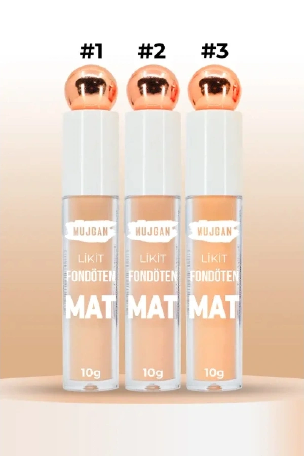 3lü Mat Bitişli Likit Fondöten Seti