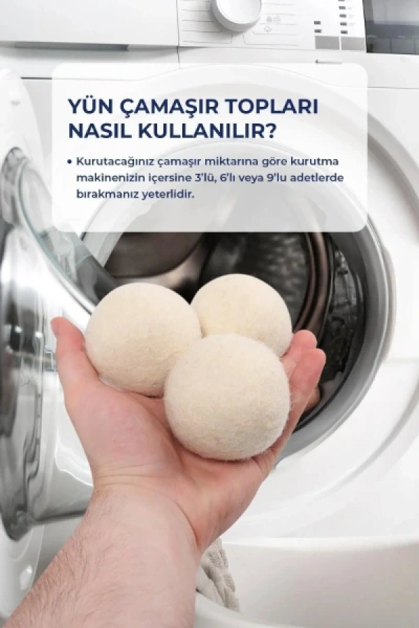 3lü Yün Kurutma Topu Seti