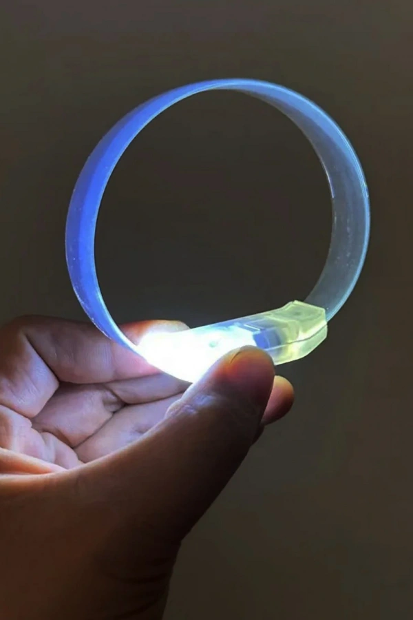 3 Modlu Pilli LED Işıklı Esnek Parti Bilekliği Beyaz