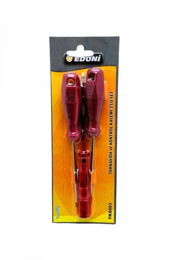 3 PARÇA SET TORNAVİDA YILDIZ - DÜZ - KONTROL KALEMİ