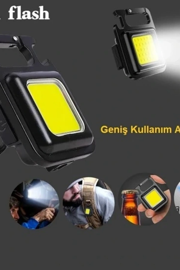 30 Ledli  Mıknatıslı Mini Anahtarlık Flash Kamp Lambası
