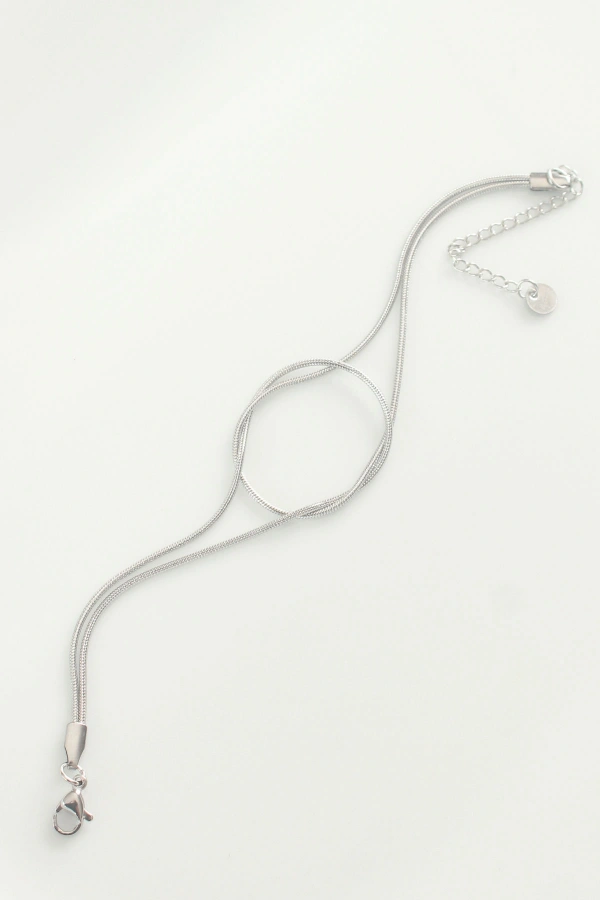 316L Çelik Gümüş Renk Düğüm Model Bileklik