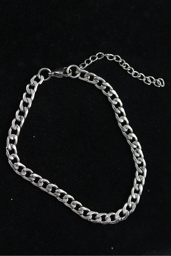 316L Çelik Klasik Model Gümüş Renk Erkek Bileklik