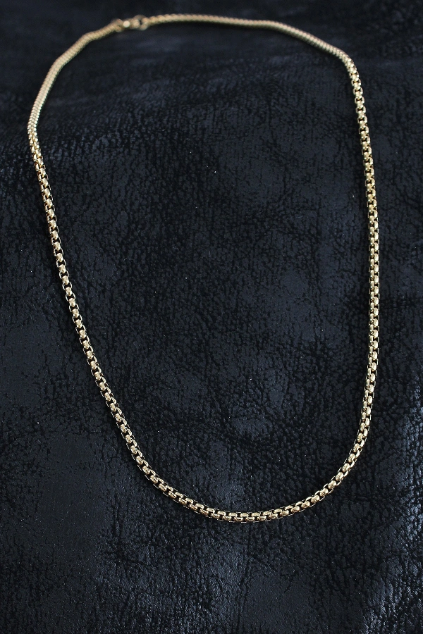 316L Çelik Örme Zincir Model Gold Renk Erkek Kolye