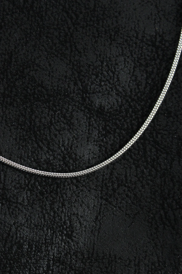 316L Çelik Örme Zincir Model Gümüş Renk Erkek Kolye