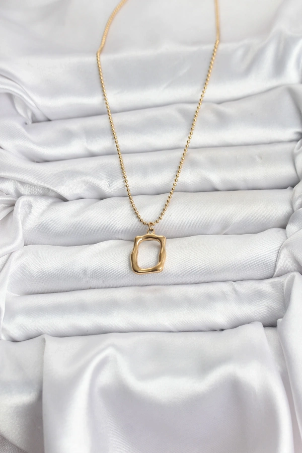 316L Çelik Zincir Gold Renk Model Kadın Kolye