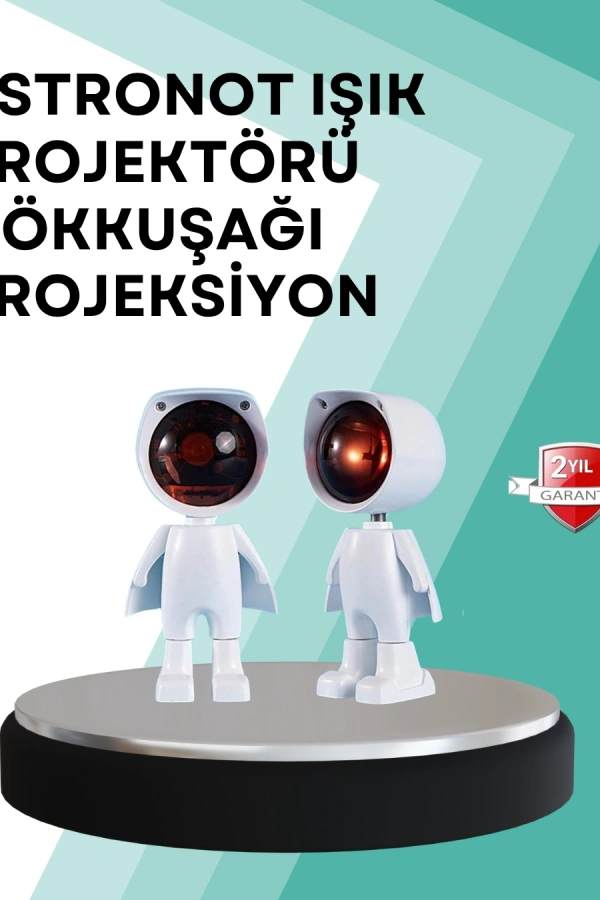 360° Ayarlanabilir Başlıklı Astronot Gece Lambası