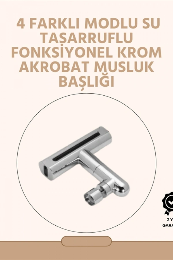 360° Dönüşlü Su Akışı Başlığı | 4ü 1 Arada Kullanım