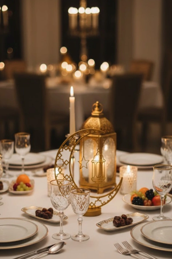 3D Hilal Dekorasyonu Özel Baskı Premium Tasarım