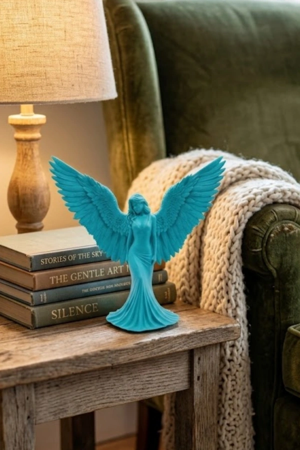 3D MELEK İNSAN TURKUAZ