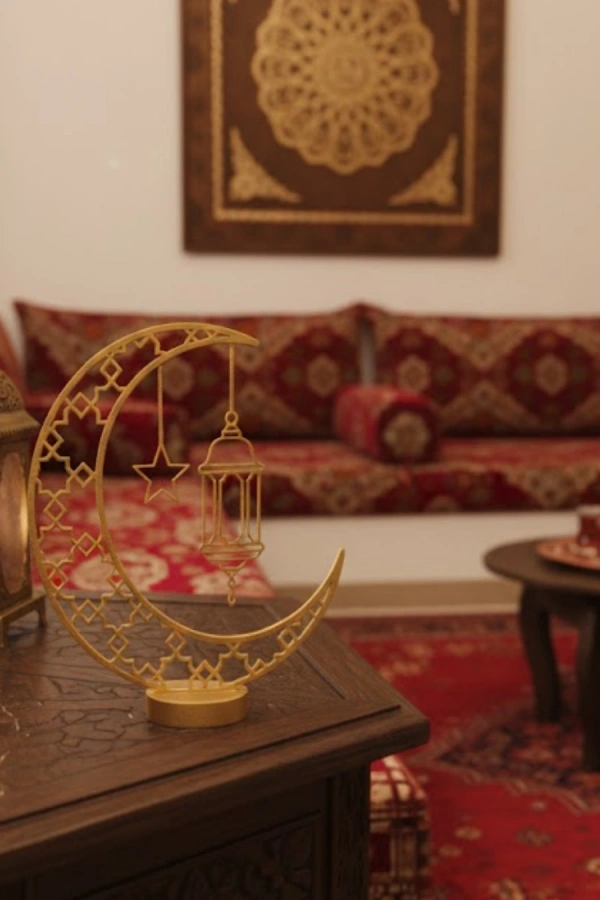 3D Ramazan Dekor Özel Baskı Hilal Yıldız Masa Üstü