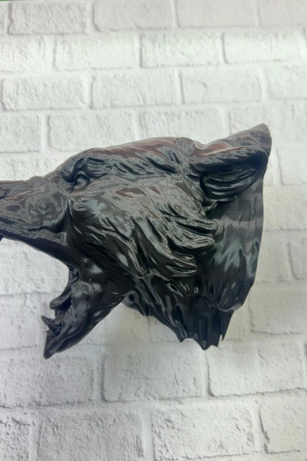 3D Siyah Ayı Başı Duvar Dekoru Modern Asılabilir Heykel 25x19 cm