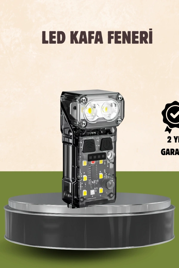 3’ü 1 Arada LED Far Şarj Edilebilir Sensörlü Manyetik 10 Saat Kullanım