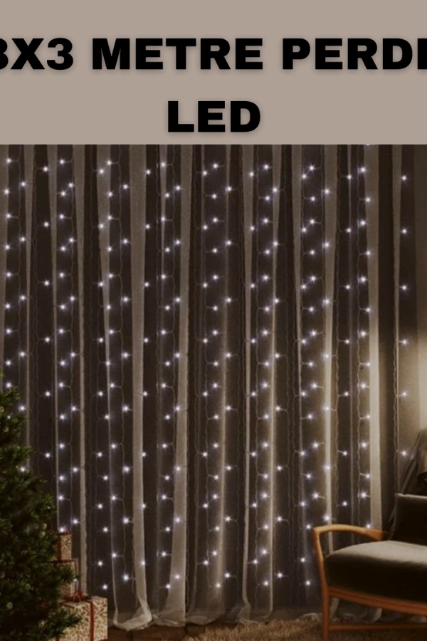 3x3 LED Şelale Perde Işık Kutlama ve Dekor Aydınlatması