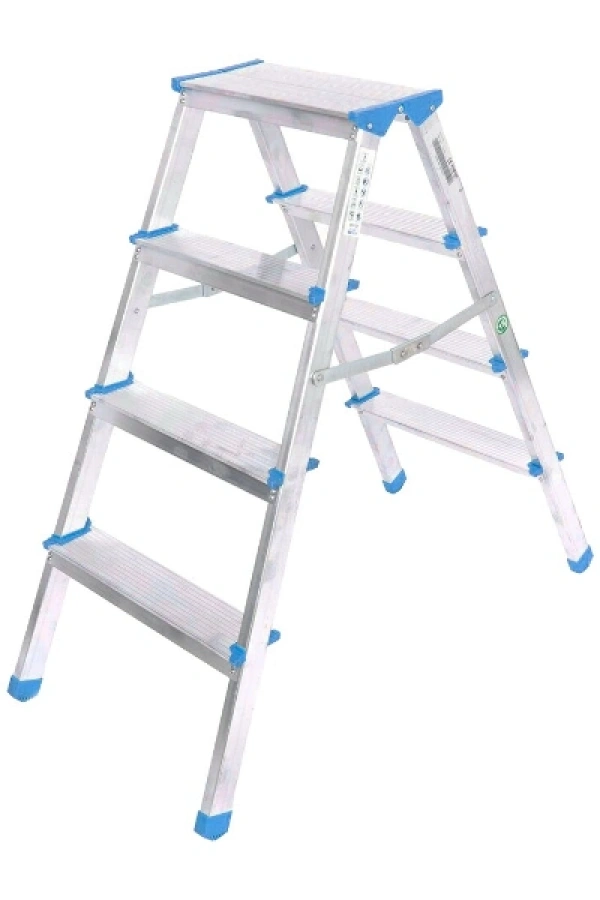 4+4 Çift Basamaklı Alüminyum Metal Merdiven