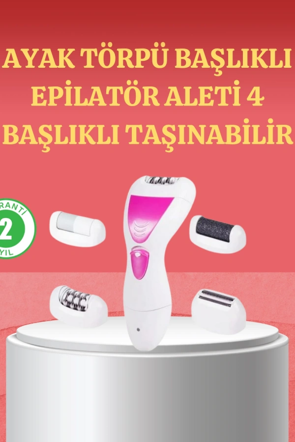 4 Başlıklı Kablosuz Şarjlı Epilasyon Cihazı