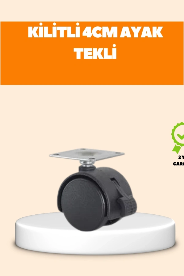 4 cm Kilit Mekanizmalı Mobilya Ayağı Tekli