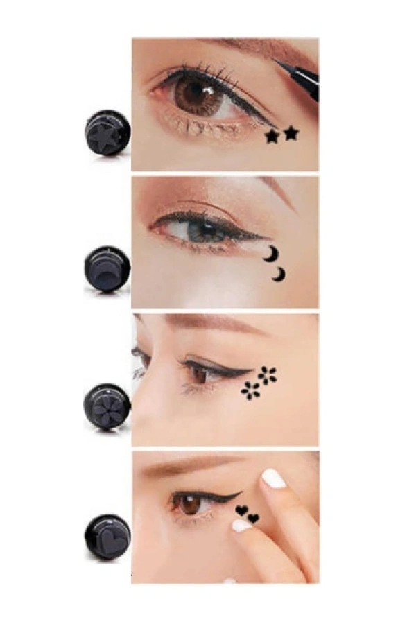 4lü Desenli Çift Taraflı Eyeliner Seti