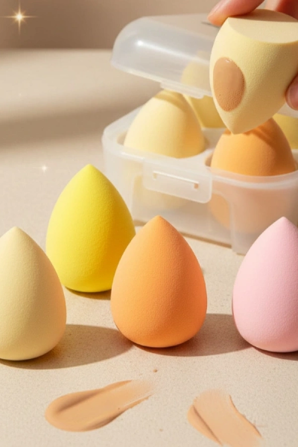 4lü Kapaklı Armut Makyaj Süngeri Seti