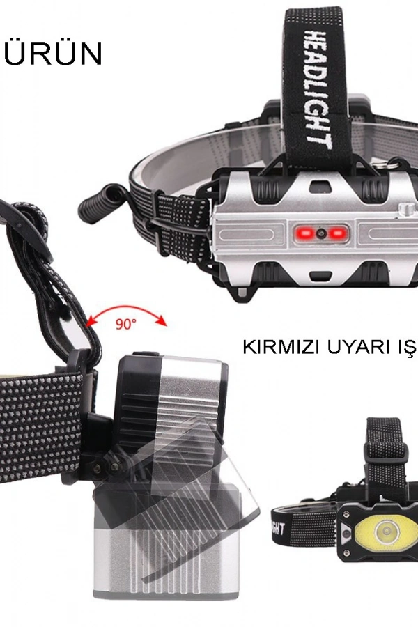 4 Modlu Sensörlü Şarjlı  Güçlü Kafa Lambası Watton Wt-248