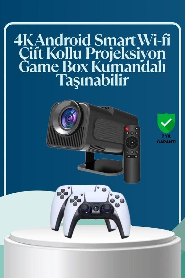 450 ANSI Lümen, 4K Destekli Kompakt Ev Projektörü