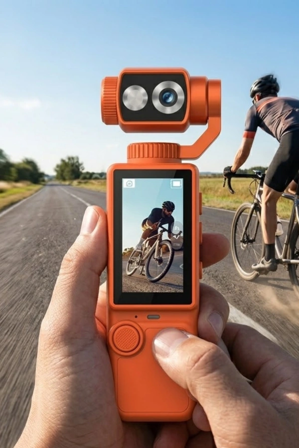 4K Video Çekim Özellikli Gimbal Kamera 180 Derece Dönebilen Lens Stabil Çekim