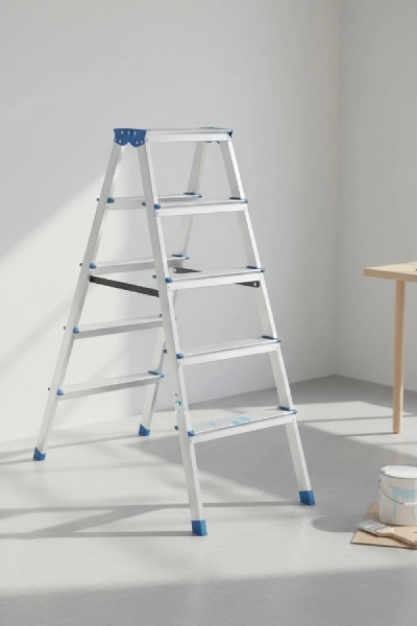 5+5 Çift Basamaklı Alüminyum Metal Merdiven