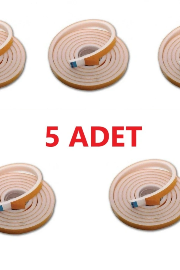 5 Adet 3 Metre Yapışkanlı Kapı Bandı Isı Yalıtım Süngeri