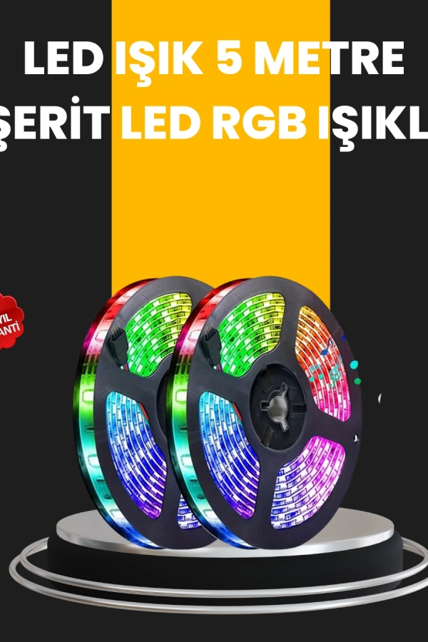 5 Metre Kumandalı Su Geçirmez Şerit LED