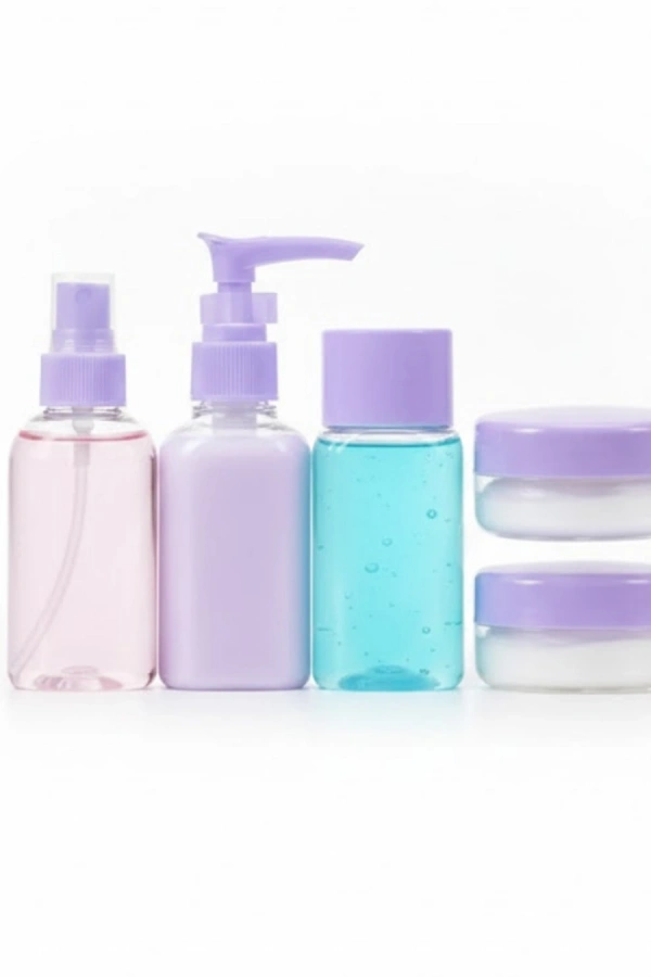 5 Parça Şeffaf Seyahat Kozmetik Seti 30 ml