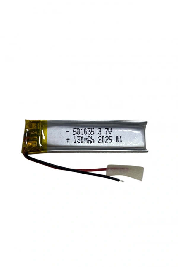 501035 3.7V 130mAh Li-Polymer Pil (Devreli/1.5A)
