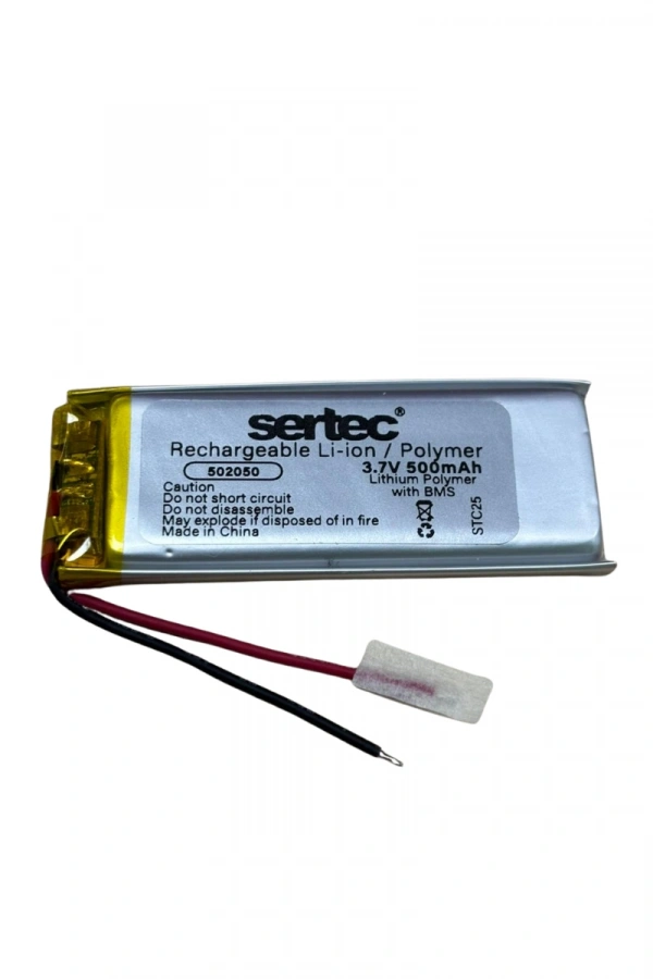 502050 3.7V 500 MAh Li-Polymer Pil (Devreli/1.5A)