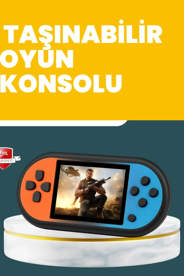 520 Oyunlu Mini Oyun Konsolu HD LCD Ekranlı