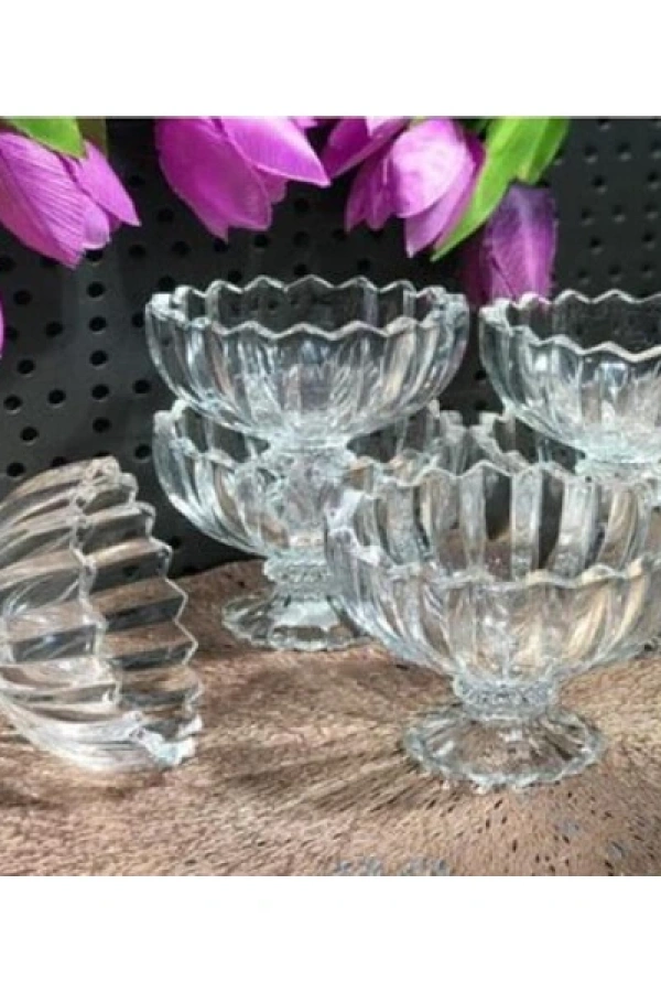 6lı Kristal Çerezlik Seti