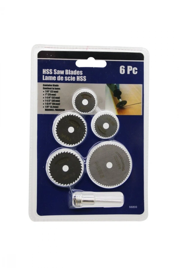6 PARÇA MİNİ YUVARLAK TESTERE BIÇAKLARI 22-44MM