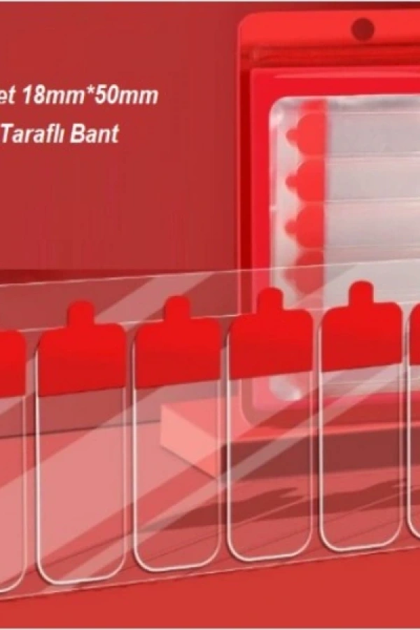 60 Parça Kolay Açılır Güçlü Çift Taraflı Bant 18mmx50mm