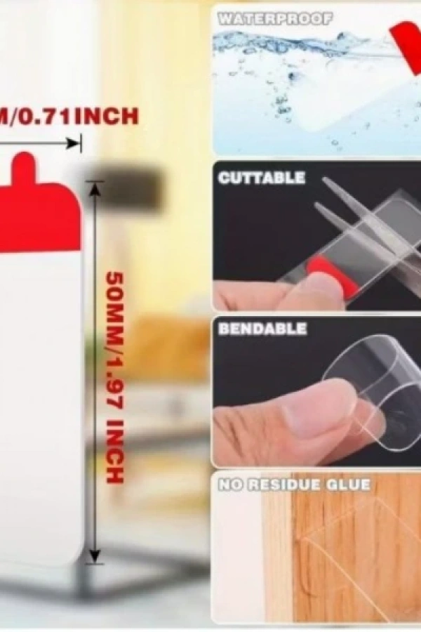 60 Parça Kolay Açılır Güçlü Çift Taraflı Bant 18mmx50mm