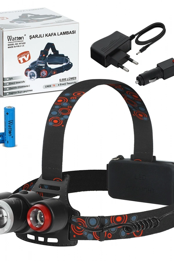 6000 Lümen Şarjlı Kafa Lambası WT-632